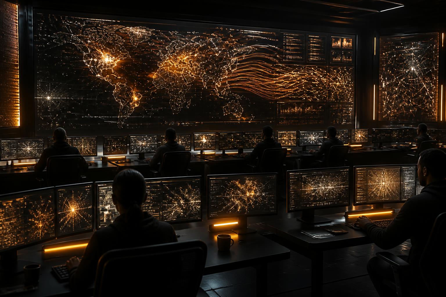 THE RESET operations floor during an active counter-op dispatch cycle